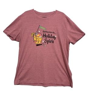 Lucky Brand Men’s Burnout ￼Distressed Short Sleeve T-Shirt Holiday Spirit Sz XL